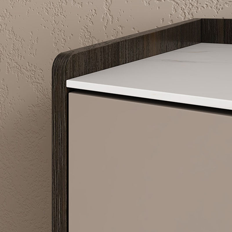Cassettiera verticale in pietra per camera da letto contemporanea con cassetti