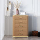 Glam Chest Bedroom Stone Vertical Storage Chest with 5 Drawers