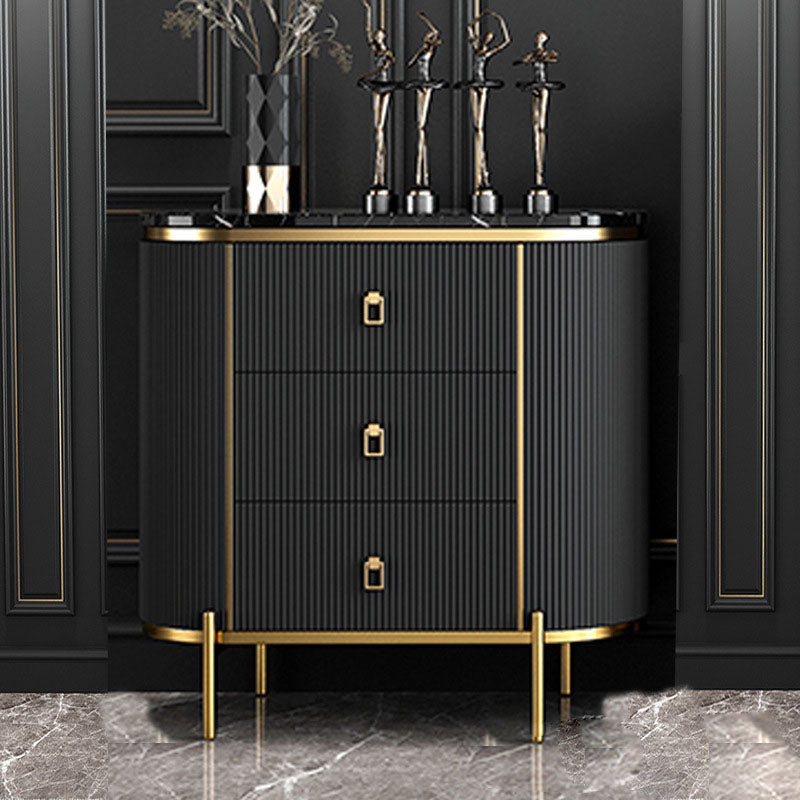 Glam Stone Storage Chest Home 16" W Vertical Chest with 3 Drawers