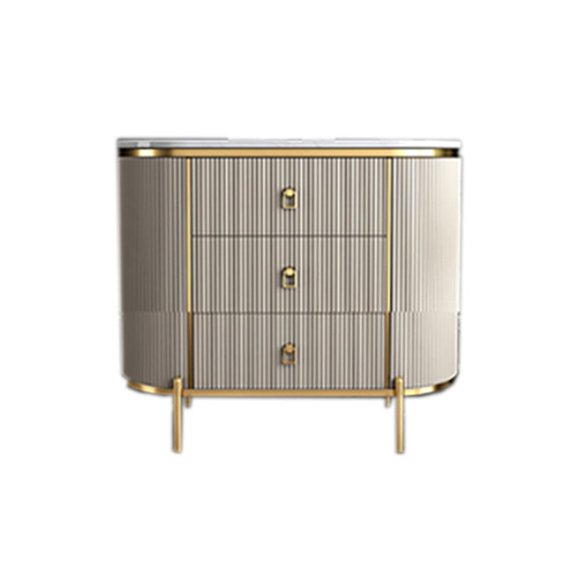 Glam Stone Storage Chest Home 16" W Vertical Chest with 3 Drawers