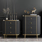 Glam Stone Storage Chest Home 16" W Vertical Chest with 3 Drawers