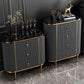 Glam Stone Storage Chest Home 16" W Vertical Chest with 3 Drawers