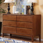 Home Rubber Wood Storage Chest Contemporary Chest with Drawers Nut-Brown 6 Clearhalo 'Bedroom Furniture' 'Dressers & Chests' 'dressers_chests' 'furn' 'furn_dressers_chests' 'Furniture' 6102506
