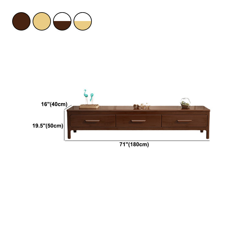 Modern Rubberwood TV Stand Enclosed Storage TV Media Stand with Drawers for Living Room Clearhalo 'furn' 'furn_tv_stands_entertainment_centers' 'Furniture' 'Living Room Furniture' 'TV Stands & Entertainment Centers' 'TV Stands & Media Storage Furniture' 'tv_stands_entertainment_centers' 6102646