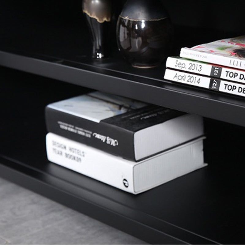 Porta TV moderno in ferro, console multimediale con contenitore chiuso e gambe per soggiorno