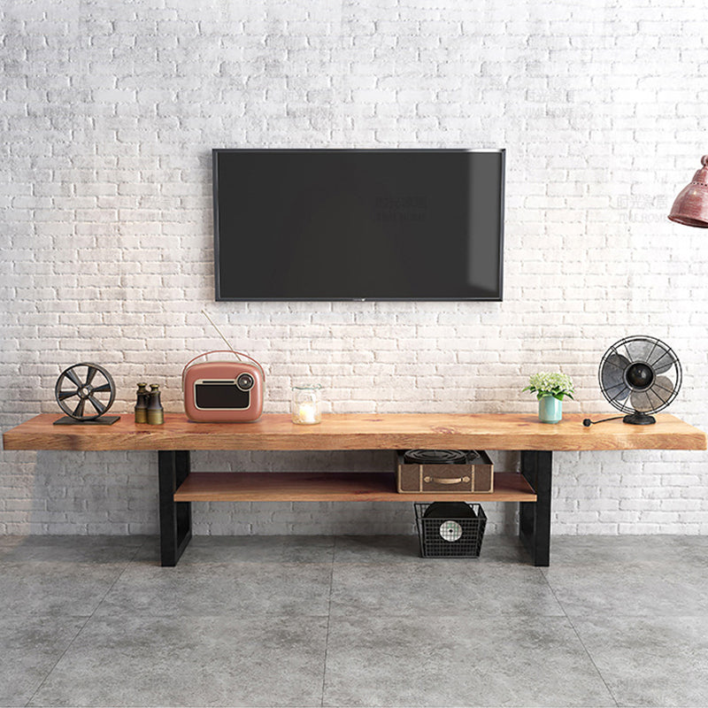 Modern TV Media Stand Engineered Wood Natural TV Stand Console 63"L x 14"W x 18"H Clearhalo 'furn' 'furn_tv_stands_entertainment_centers' 'Furniture' 'Living Room Furniture' 'TV Stands & Entertainment Centers' 'TV Stands & Media Storage Furniture' 'tv_stands_entertainment_centers' 6102767