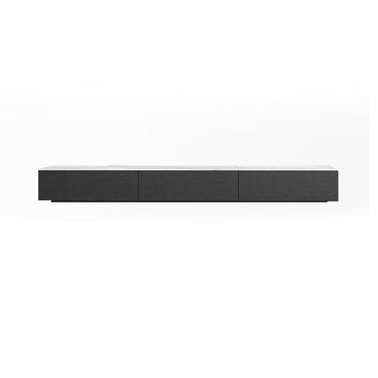 Contemporary Stone TV Stand White & Black TV Media Console with Drawers for Living Room 63"L x 15.7"W x 8.7"H Clearhalo 'furn' 'furn_tv_stands_entertainment_centers' 'Furniture' 'Living Room Furniture' 'TV Stands & Entertainment Centers' 'TV Stands & Media Storage Furniture' 'tv_stands_entertainment_centers' 6102786