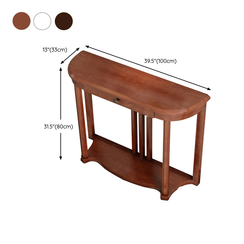 31 Inch Console Table 31.5-inch Tall Console Table 1-drawer Solid Wood Accent Table for Hall ...