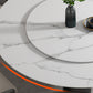 Mesa de comedor moderna con base de pedestal, mesa redonda con base de acero inoxidable