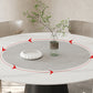 Modern Pedestal Casual Dining Table Round Dining Table with Ash Wood Base