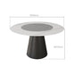 Modern Pedestal Casual Dining Table Round Dining Table with Ash Wood Base