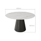 Modern Pedestal Casual Dining Table Round Dining Table with Ash Wood Base