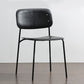 Contemporary Style Armless Chair Open Back Side Wooden Chair with Metal Base