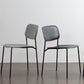 Contemporary Style Armless Chair Open Back Side Wooden Chair with Metal Base