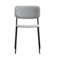 Contemporary Style Armless Chair Open Back Side Wooden Chair with Metal Base