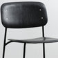 Contemporary Style Armless Chair Open Back Side Wooden Chair with Metal Base