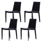 Designer Style Armless Chair Parson Back Side Leather Chair for Restaurant