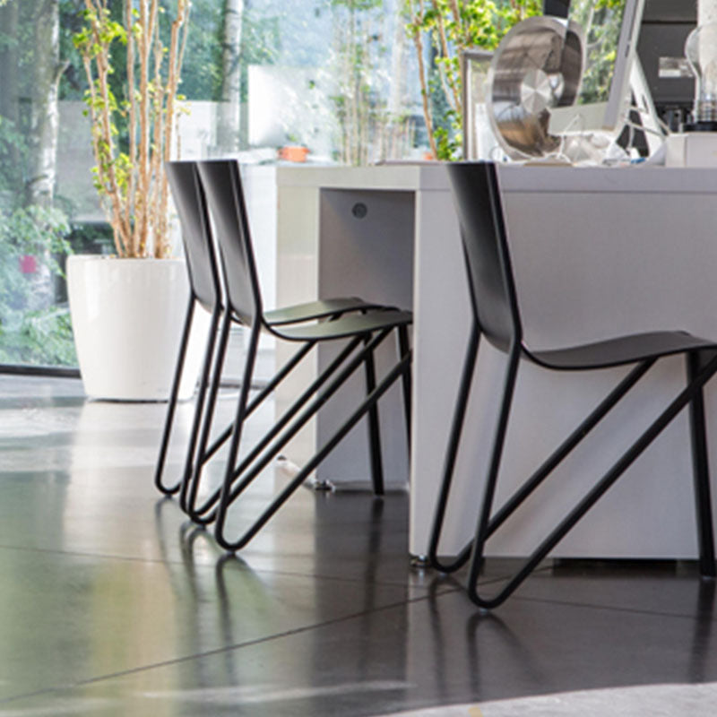 Contemporary Style Armless Chair Plastic Solid Back Side Dining Chair for Restaurant Clearhalo 'Dining Chairs' 'Dining Tables & Seating' 'dining_chair' 'furn' 'furn_dining_chair' 'Furniture' 'Kitchen & Dining Furniture' 6103272