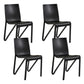 Contemporary Style Armless Chair Plastic Solid Back Side Dining Chair for Restaurant Black 4 Piece Set Clearhalo 'Dining Chairs' 'Dining Tables & Seating' 'dining_chair' 'furn' 'furn_dining_chair' 'Furniture' 'Kitchen & Dining Furniture' 6103273