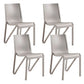 Contemporary Style Armless Chair Plastic Solid Back Side Dining Chair for Restaurant Grey 4 Piece Set Clearhalo 'Dining Chairs' 'Dining Tables & Seating' 'dining_chair' 'furn' 'furn_dining_chair' 'Furniture' 'Kitchen & Dining Furniture' 6103277