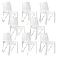 Contemporary Style Armless Chair Plastic Solid Back Side Dining Chair for Restaurant White 8 Piece Set Clearhalo 'Dining Chairs' 'Dining Tables & Seating' 'dining_chair' 'furn' 'furn_dining_chair' 'Furniture' 'Kitchen & Dining Furniture' 6103284