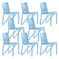 Contemporary Style Armless Chair Plastic Solid Back Side Dining Chair for Restaurant Blue 8 Piece Set Clearhalo 'Dining Chairs' 'Dining Tables & Seating' 'dining_chair' 'furn' 'furn_dining_chair' 'Furniture' 'Kitchen & Dining Furniture' 6103288