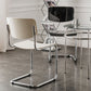 Contemporary Style Armless Chair Plastic Open Back Side Chair with Metal Base