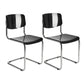 Contemporary Style Armless Chair Plastic Open Back Side Chair with Metal Base