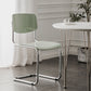 Contemporary Style Armless Chair Plastic Open Back Side Chair with Metal Base