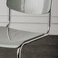 Contemporary Style Armless Chair Plastic Open Back Side Chair with Metal Base