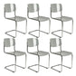 Contemporary Style Armless Chair Plastic Open Back Side Chair with Metal Base