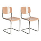 Contemporary Style Armless Chair Plastic Open Back Side Chair with Metal Base