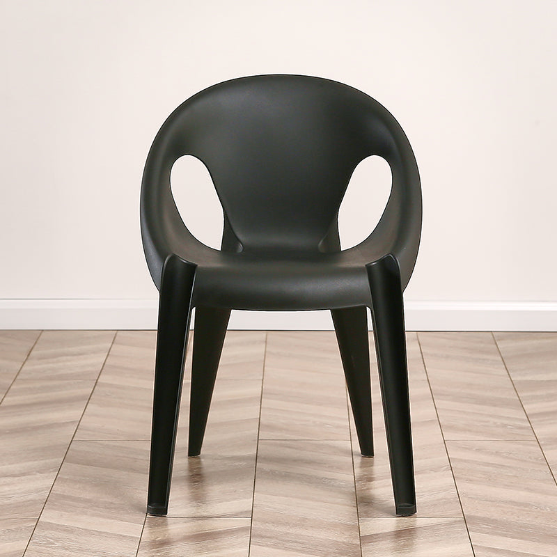Modern Open Back Side Chair Plastic Arm Chair for Dining Room Bedroom
