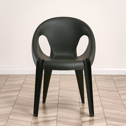 Modern Open Back Side Chair Plastic Arm Chair for Dining Room Bedroom