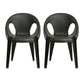 Modern Open Back Side Chair Plastic Arm Chair for Dining Room Bedroom