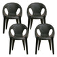 Modern Open Back Side Chair Plastic Arm Chair for Dining Room Bedroom