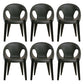 Modern Open Back Side Chair Plastic Arm Chair for Dining Room Bedroom
