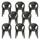 Modern Open Back Side Chair Plastic Arm Chair for Dining Room Bedroom