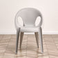 Modern Open Back Side Chair Plastic Arm Chair for Dining Room Bedroom