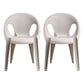 Modern Open Back Side Chair Plastic Arm Chair for Dining Room Bedroom