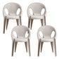 Modern Open Back Side Chair Plastic Arm Chair for Dining Room Bedroom