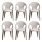 Modern Open Back Side Chair Plastic Arm Chair for Dining Room Bedroom