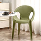 Modern Open Back Side Chair Plastic Arm Chair for Dining Room Bedroom