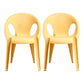 Modern Open Back Side Chair Plastic Arm Chair for Dining Room Bedroom
