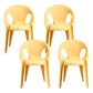 Modern Open Back Side Chair Plastic Arm Chair for Dining Room Bedroom