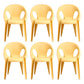 Modern Open Back Side Chair Plastic Arm Chair for Dining Room Bedroom