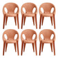 Modern Open Back Side Chair Plastic Arm Chair for Dining Room Bedroom