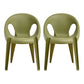 Modern Open Back Side Chair Plastic Arm Chair for Dining Room Bedroom