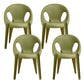 Modern Open Back Side Chair Plastic Arm Chair for Dining Room Bedroom