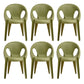 Modern Open Back Side Chair Plastic Arm Chair for Dining Room Bedroom